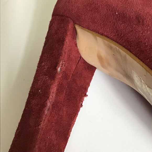 Madewell Women Shoes Sz. 7 Red Ankle strap heels Sexy Boho Y2k Workwear - Picture 10 of 10